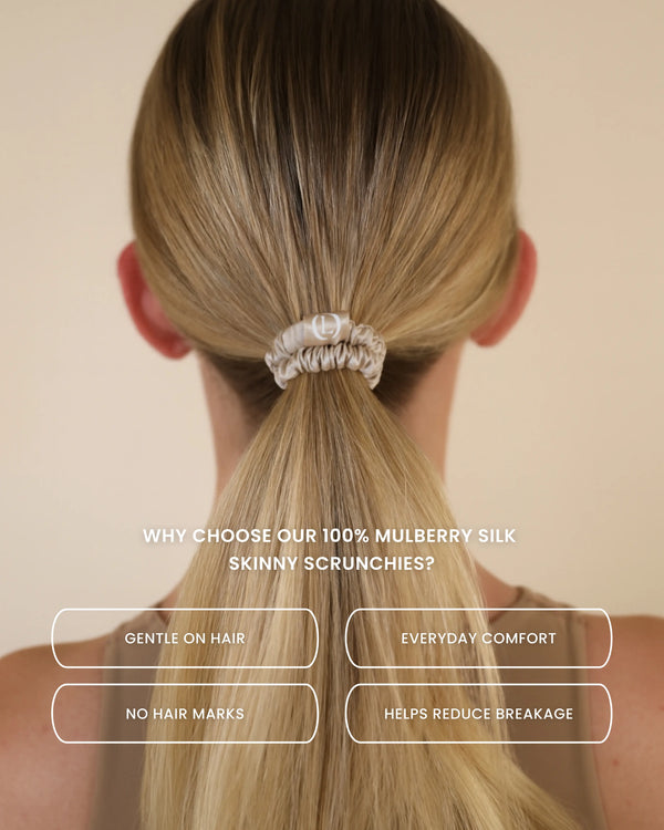 Mulberry Silk Skinny Scrunchies