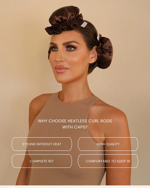 Heatless Curl Rods with Caps 3-Pack