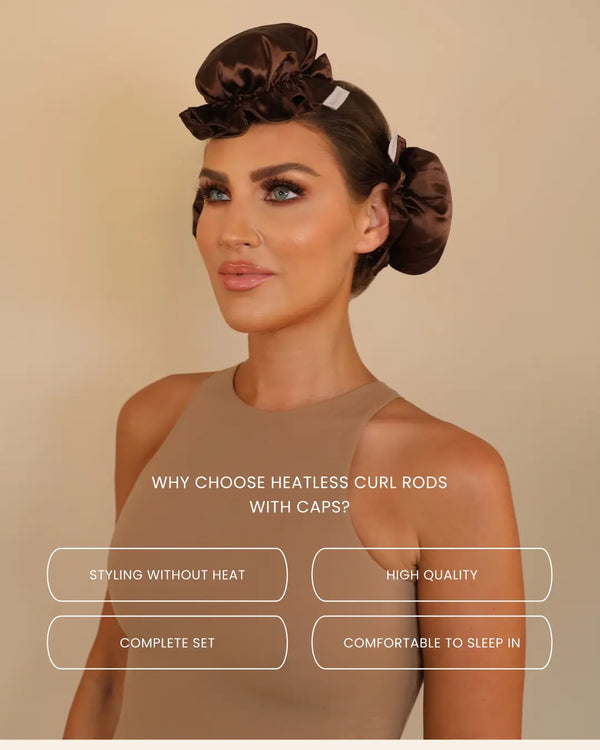 Heatless Curl Rods with Caps 3-Pack