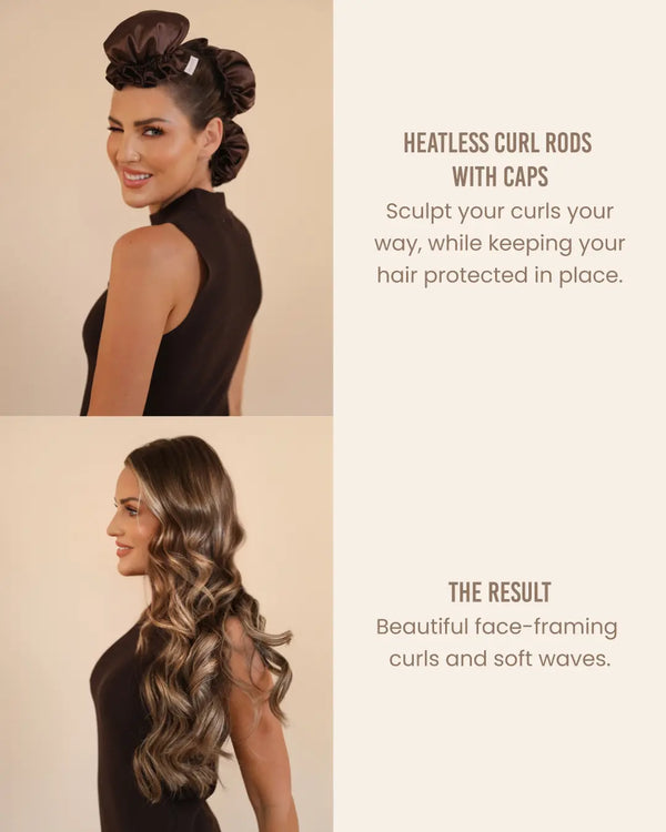 Heatless Curl Rods with Caps 3-Pack