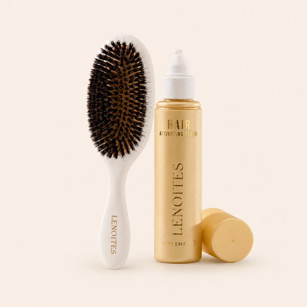 Hair Growth Serum + Wild Boar Hair Brush Set
