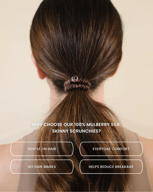 Mulberry Silk Skinny Scrunchies