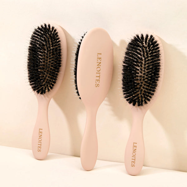 Wild Boar Hair Brush with Cleaning Tool