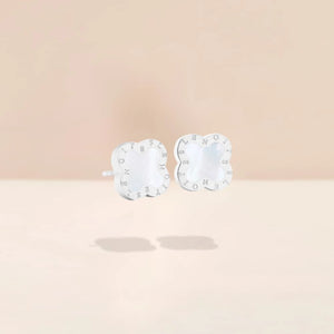Earrings Mini Silver White