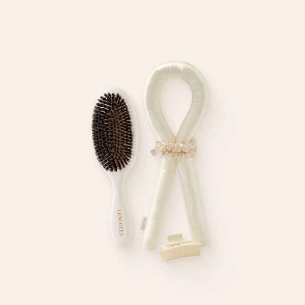 Heatless Curls + Wild Boar Hair Brush Set