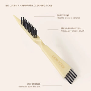 Wild Boar Hair Brush with Cleaning Tool