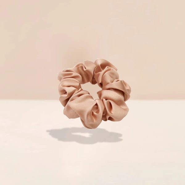 Mulberry Silk Scrunchie in Rose Gold