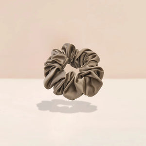 Mulberry Silk Scrunchie in Brown