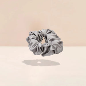 Mulberry Silk Scrunchie in Grey