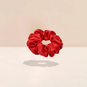Mulberry Silk Scrunchie in Red
