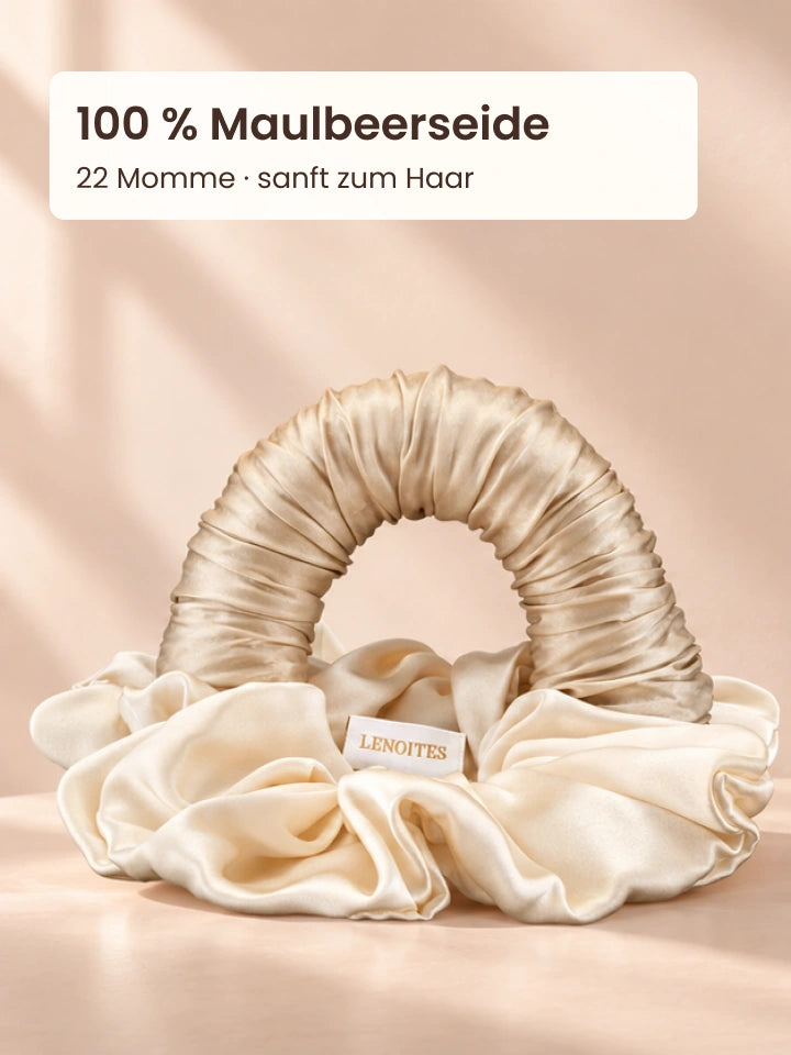 100 % Maulbeerseide, 22 Momme. Sanft zum Haar.