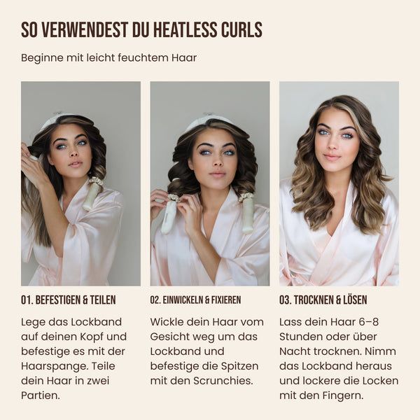 Heatless Curls in Mulberry Silk