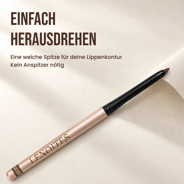 Lenoites Shape & Sculpt Lip Liner – 150 Soft Espresso – Herausdrehbare Spitze