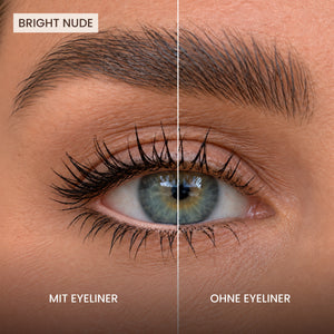 Silk Longwear Gel Eyeliner – Bright Nude – Mit und ohne Eyeliner
