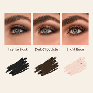 Silk Longwear Gel Eyeliner – Dark Chocolate – Farbtonvergleich